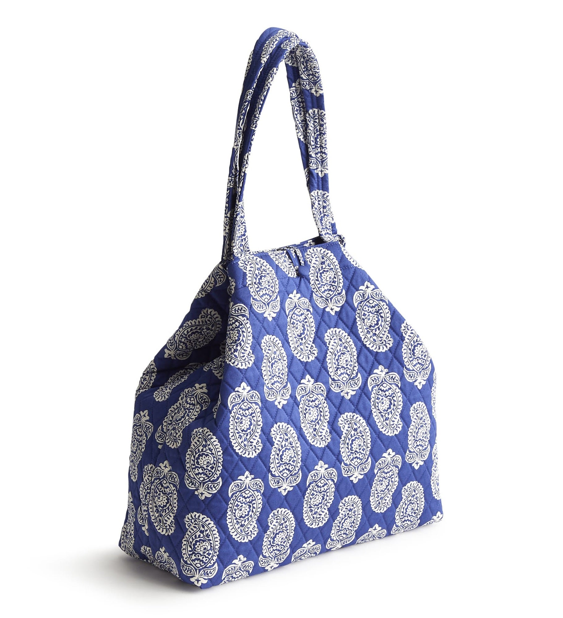 Vera Bradley Embroidered Iconic Paisley Original Tote Deep Ultramarine