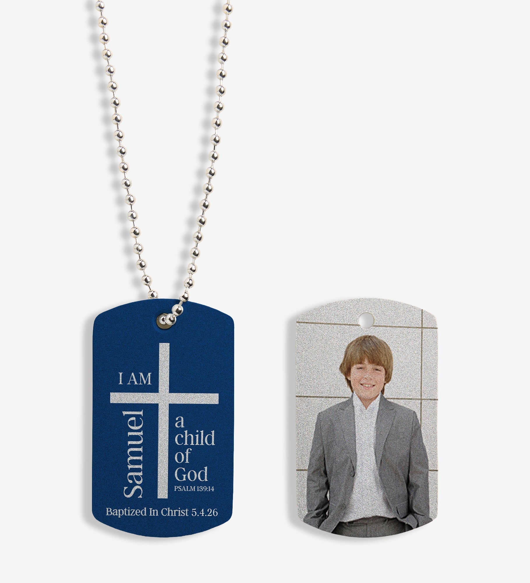 Holy Name Personalized 2-Sided Dog Tag