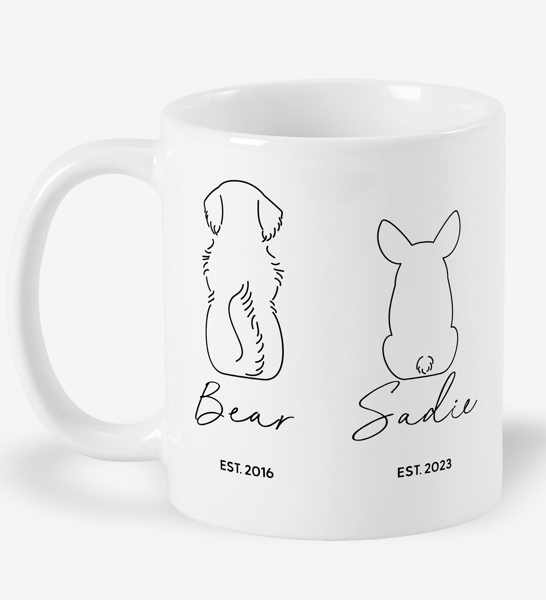 Pet Outlines Personalized Coffee Mug