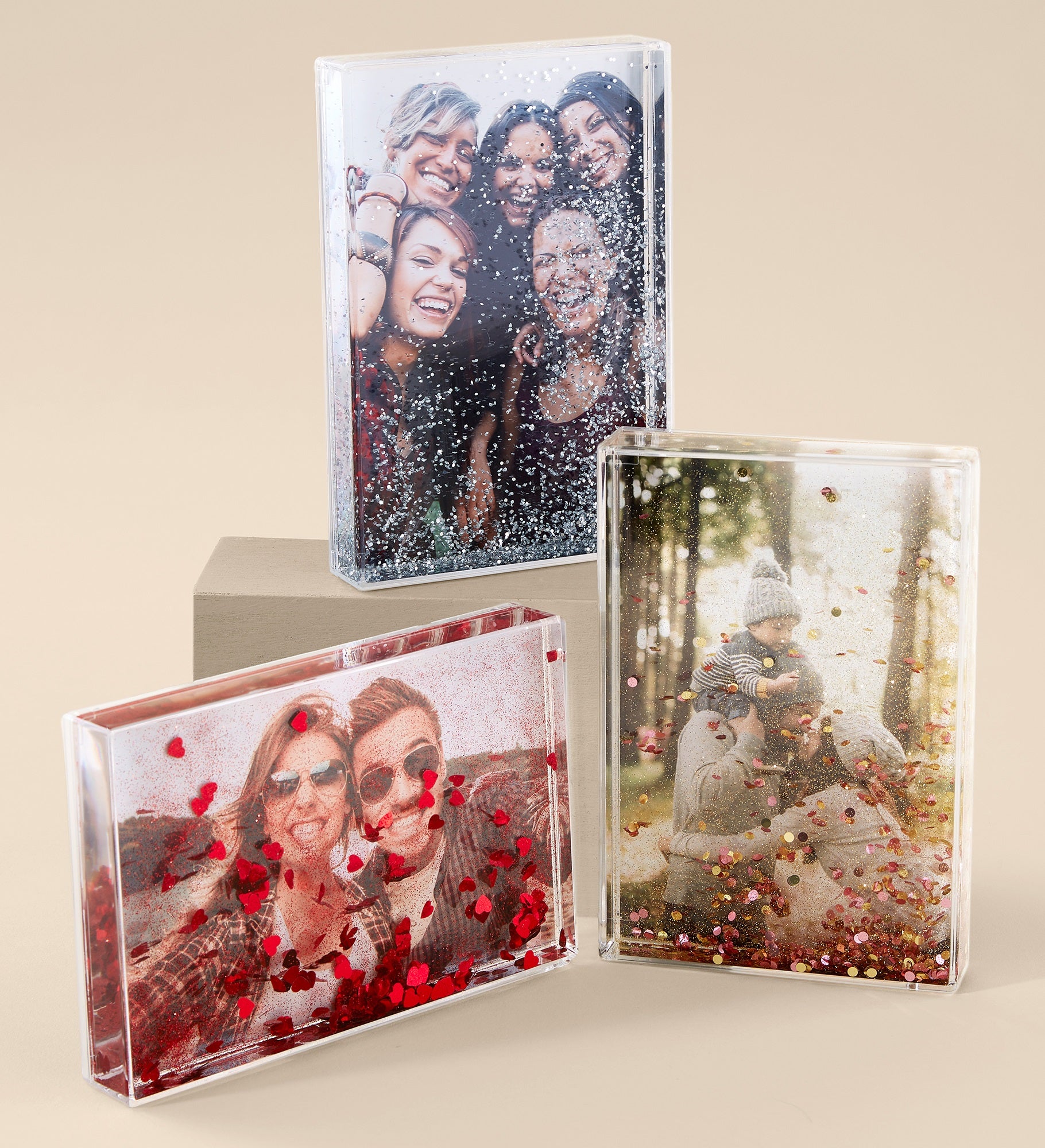 Cherished Memories Personalized 4x6 Photo Glitter Block