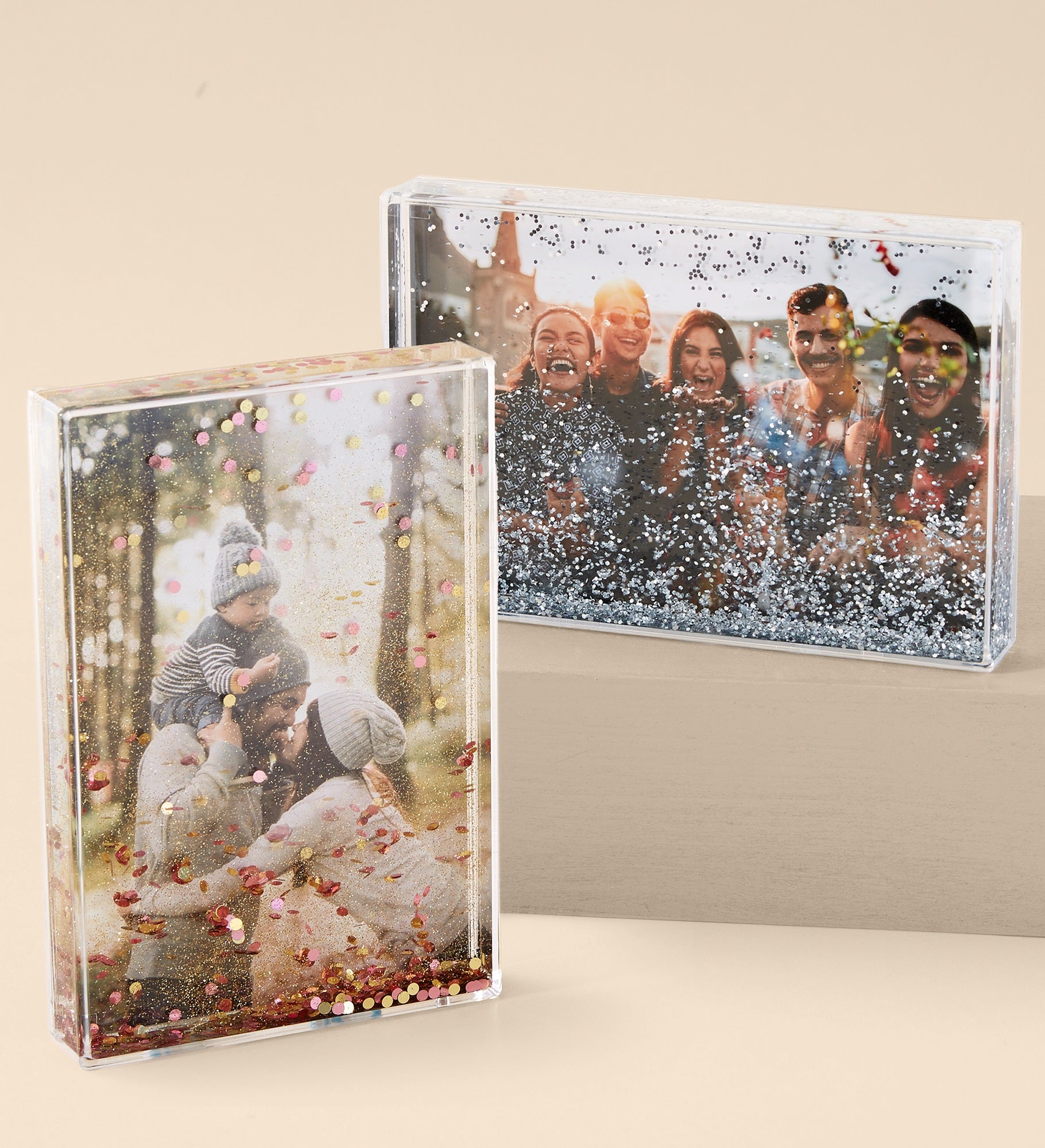 Cherished Memories Personalized 4x6 Photo Glitter Block
