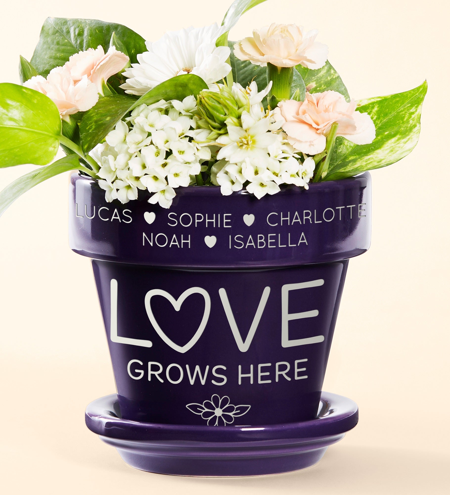 Blooming Love Personalized Flower Pot
