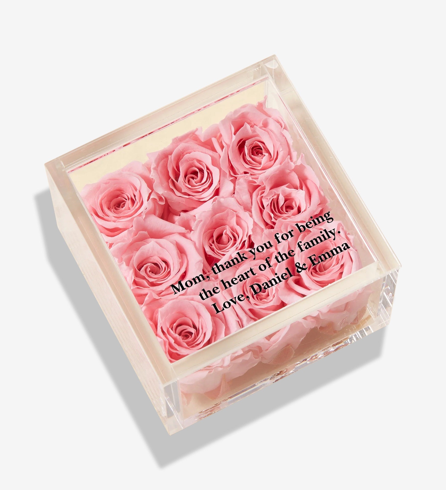 Magnificent Roses® Personalized For Mom Miniature Pink Rose Keepsake Box