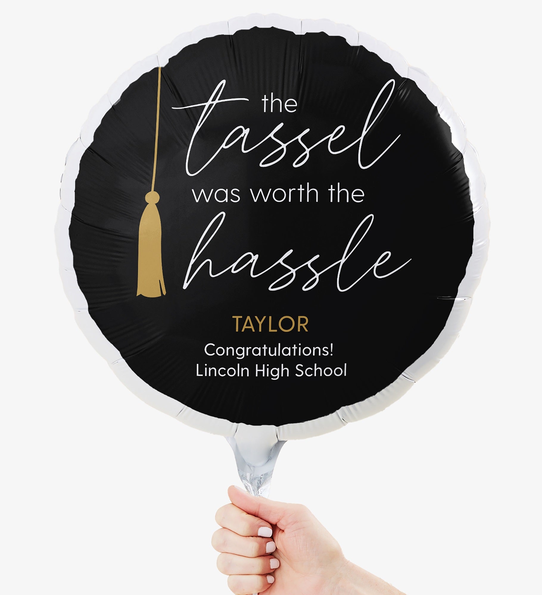 Tassel Was Worth The Hassle Personalized 18" Foil Balloon