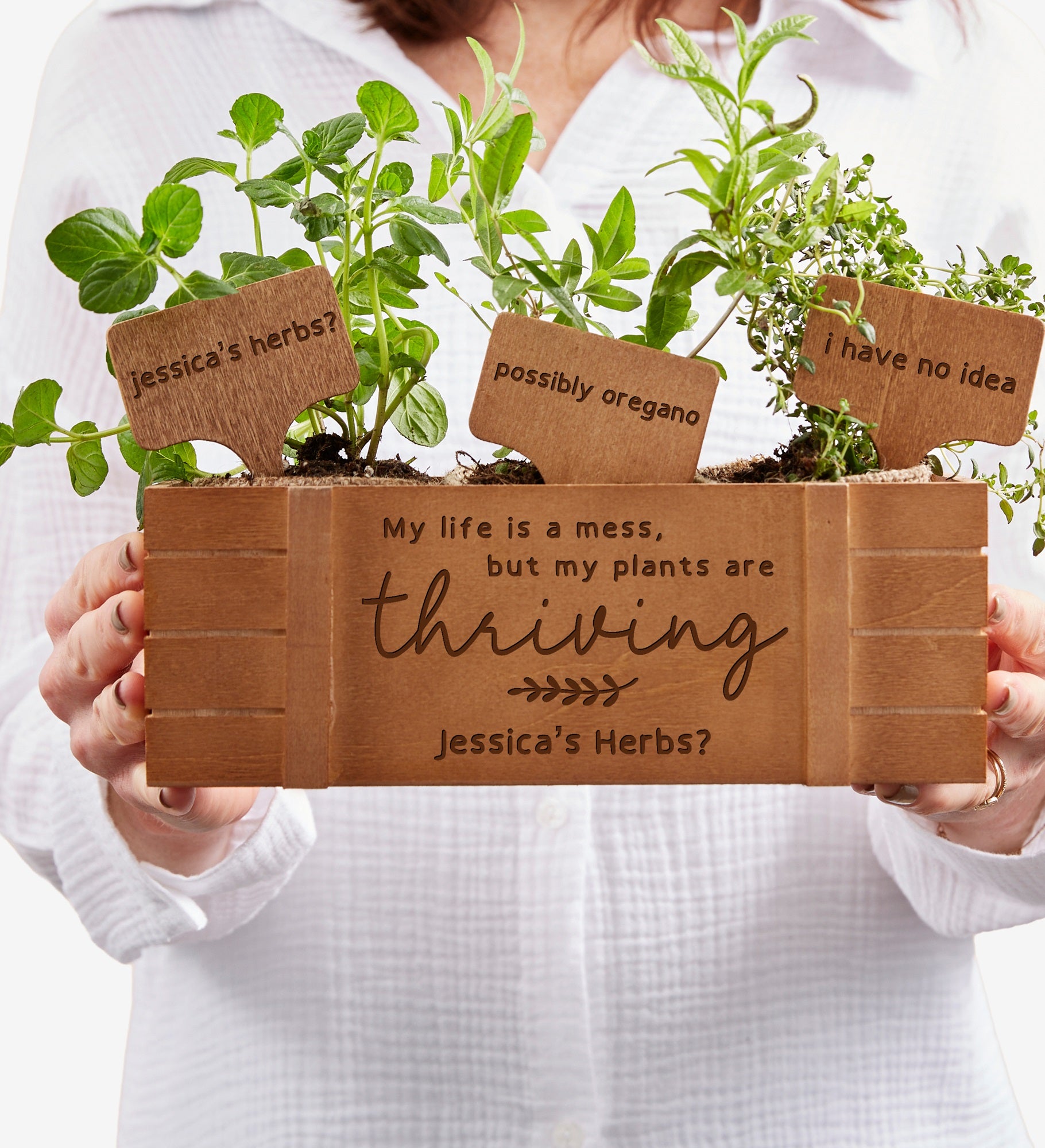 Fun Plant Quotes Personalized Herb Garden