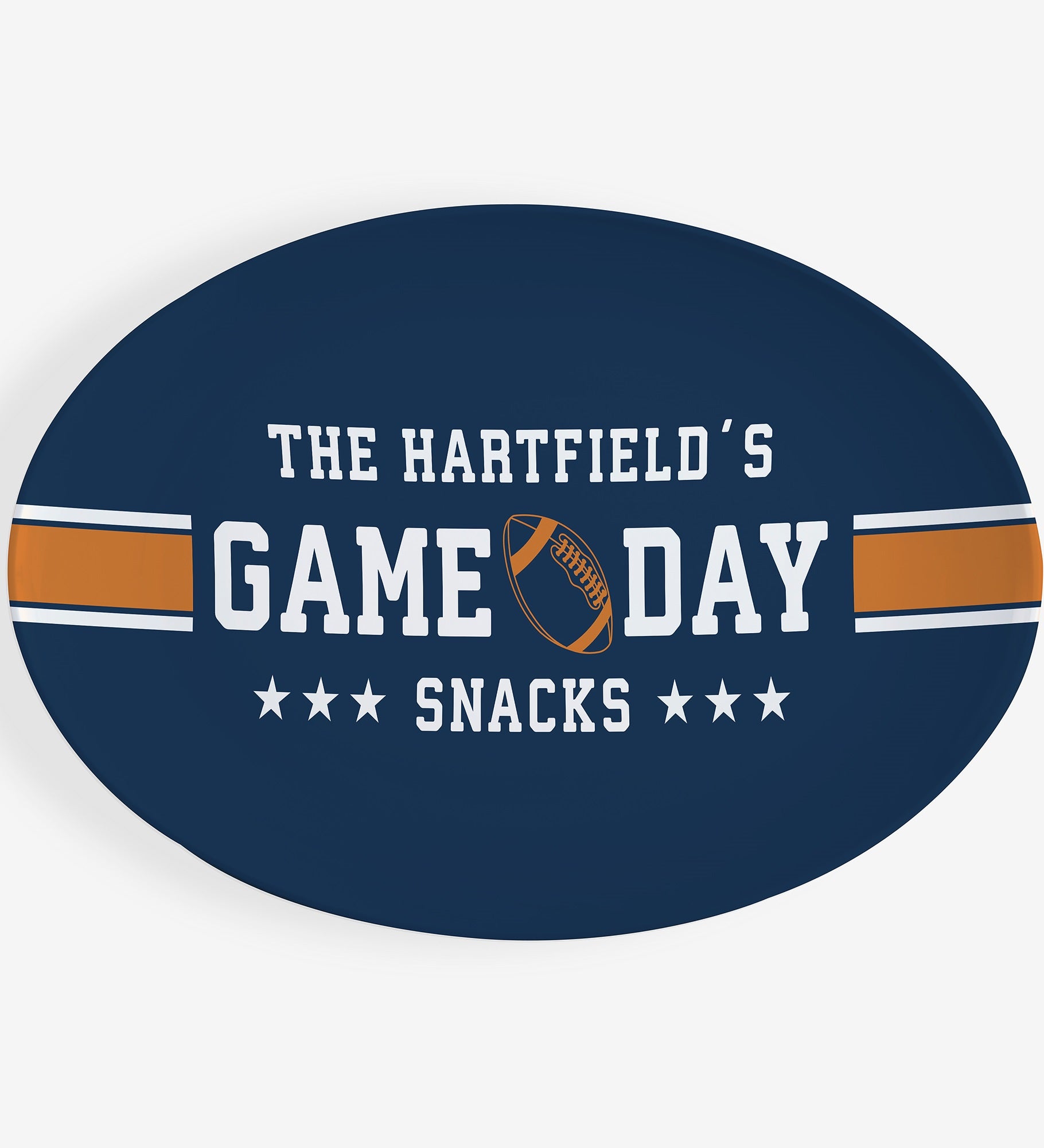 Game Day Personalized Oval Polymer Platter