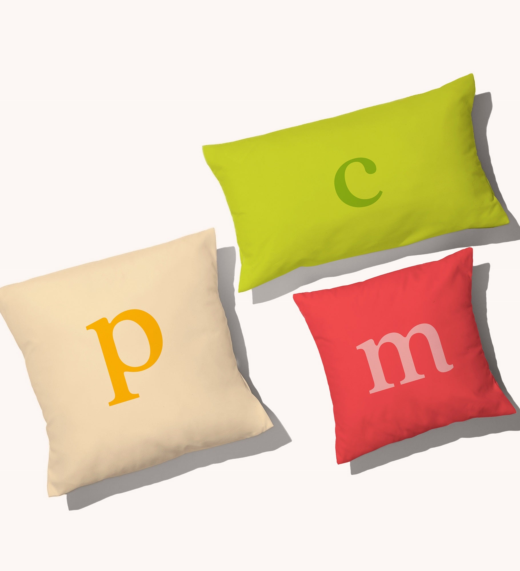 Typewriter Initial Personalized Throw Pillow