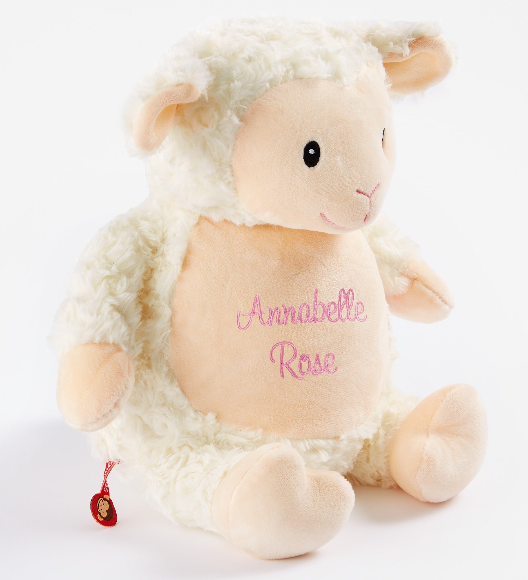 Plush Pal Embroidered Fluffy Lamb
