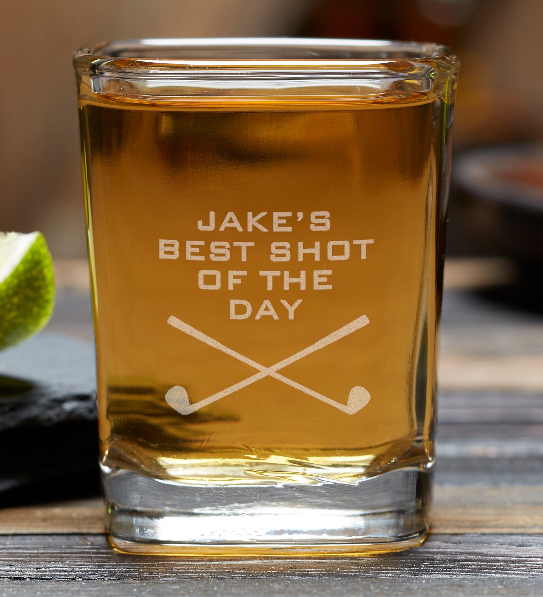 Best Shot Of The Day Personalized Golf Shot Glass