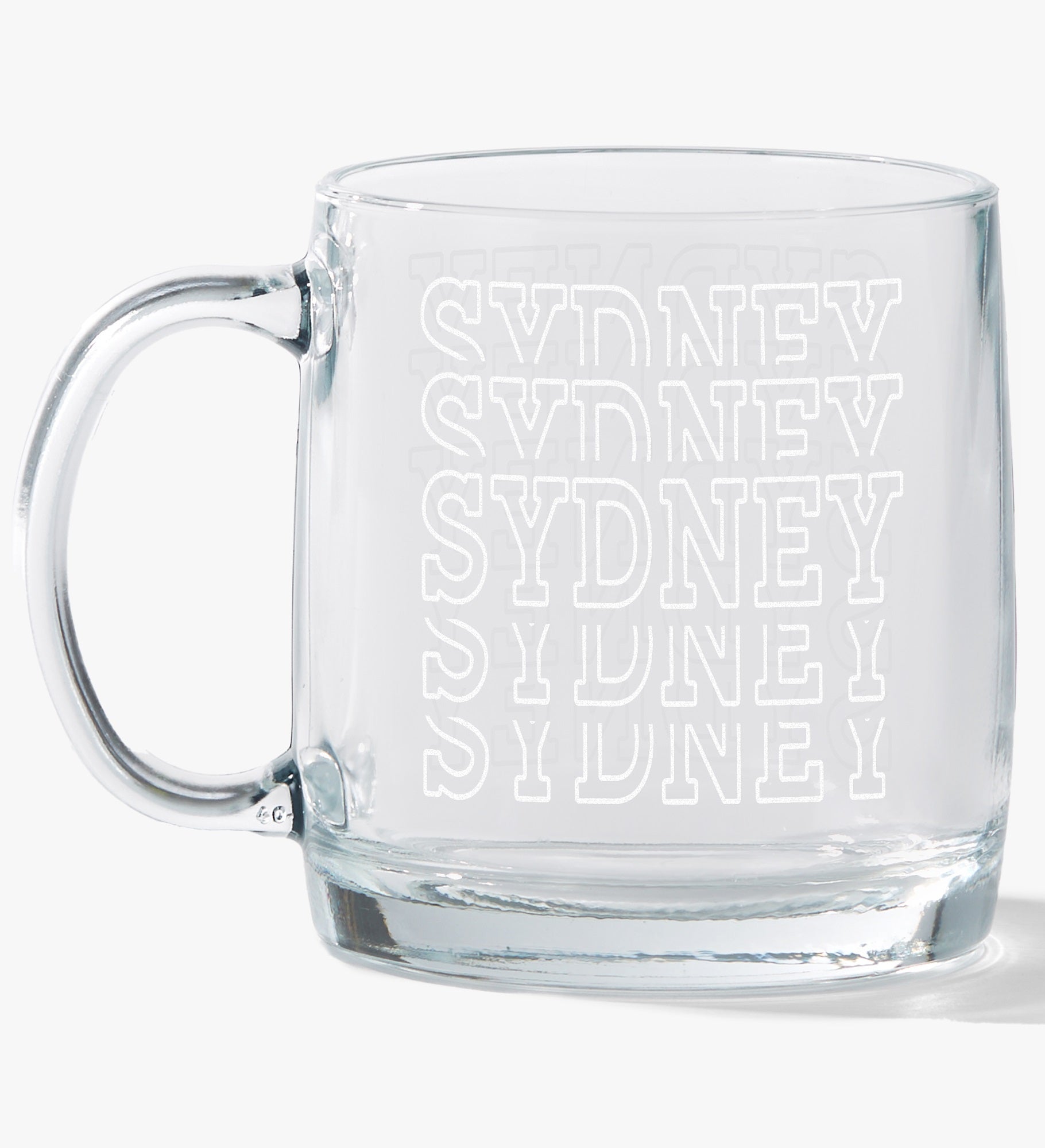 Echo Name Engraved 12.5oz Glass Wide Mug