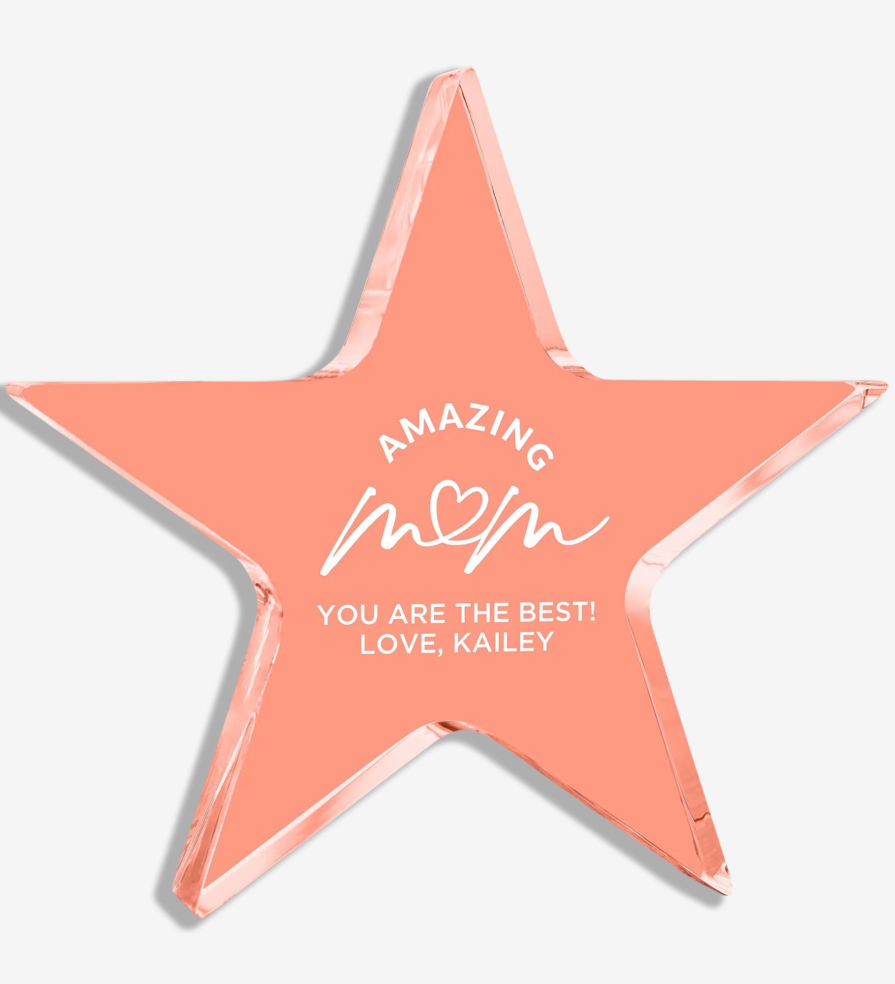 Amazing Mom Personalized Colored Star Keepsake