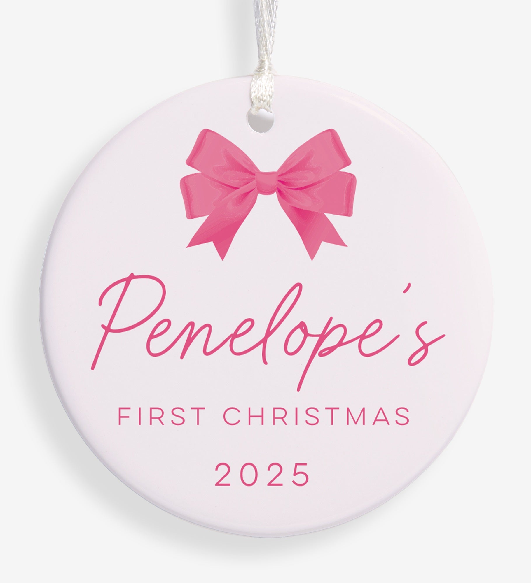 Holiday Bow Personalized Ornament