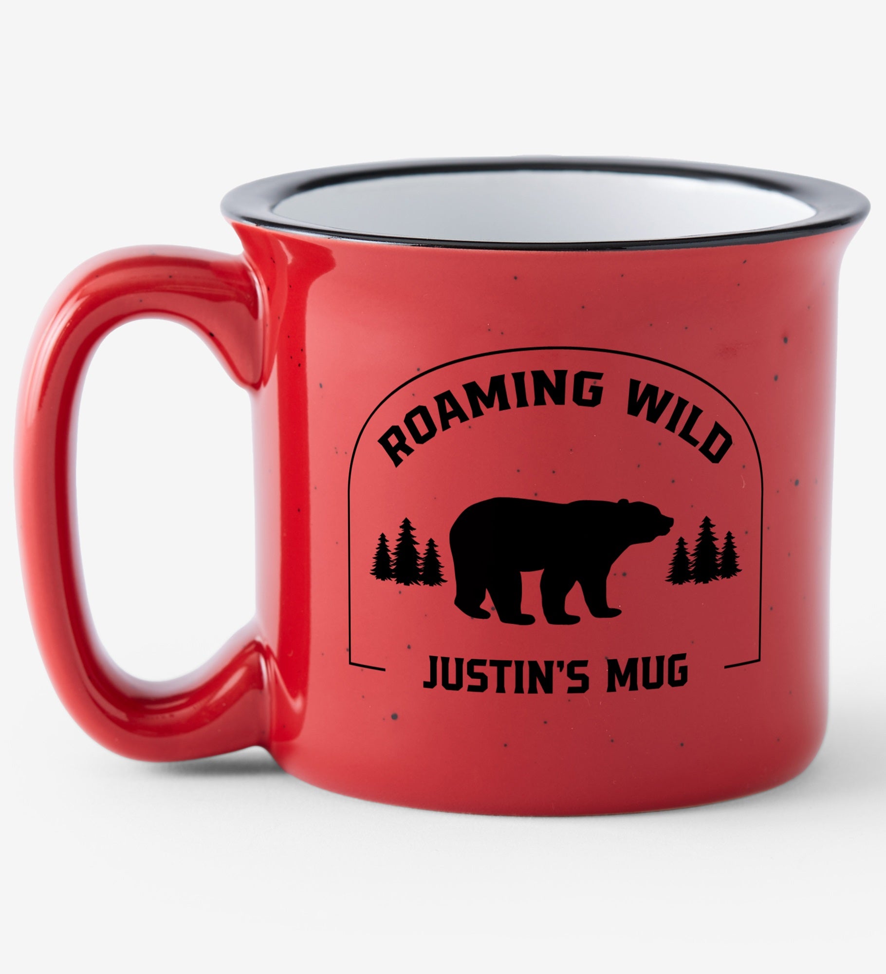 Woodland Personalized Speckled Ceramic Camp Mug