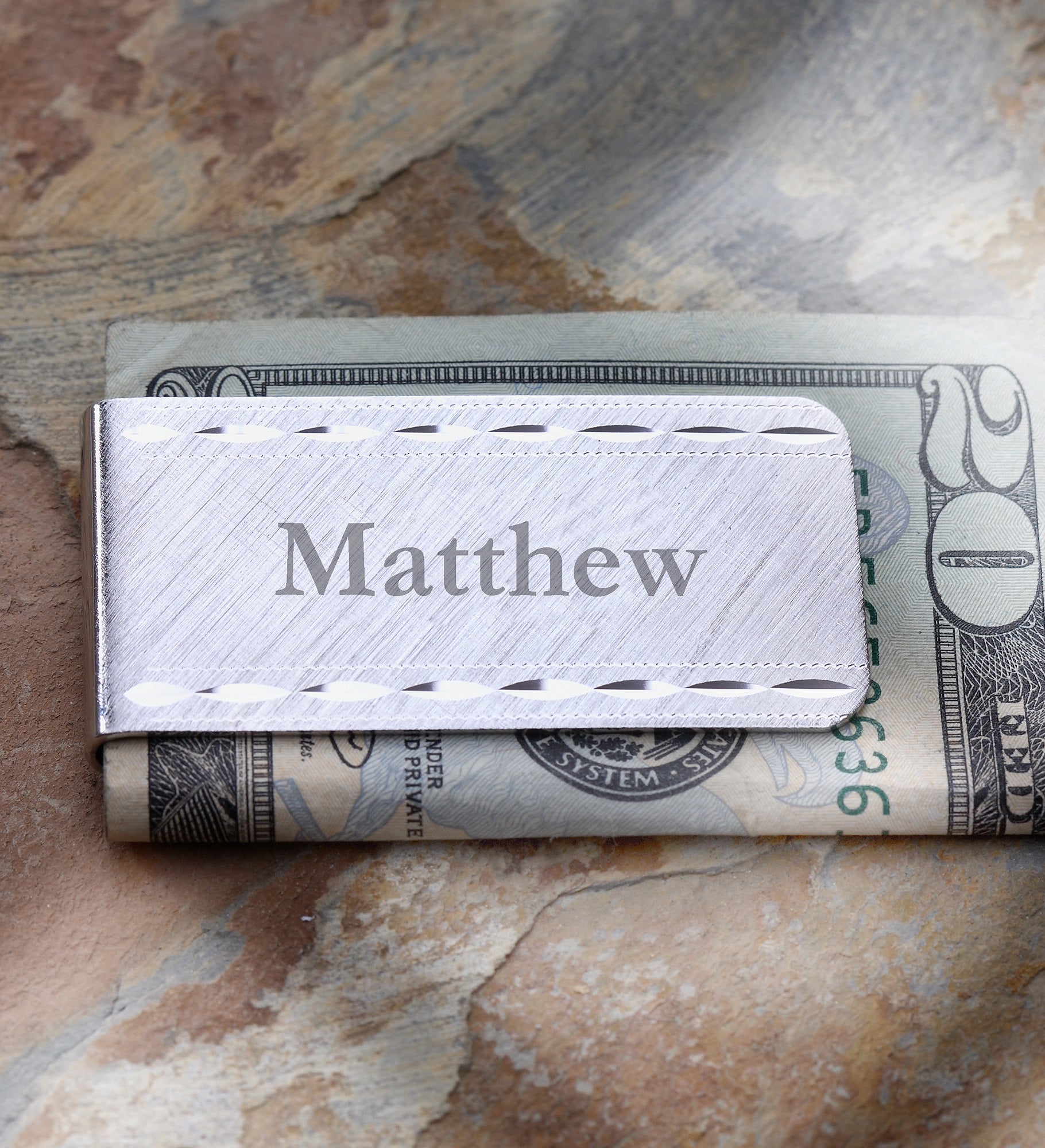 La Salle Collection Engraved Money Clip