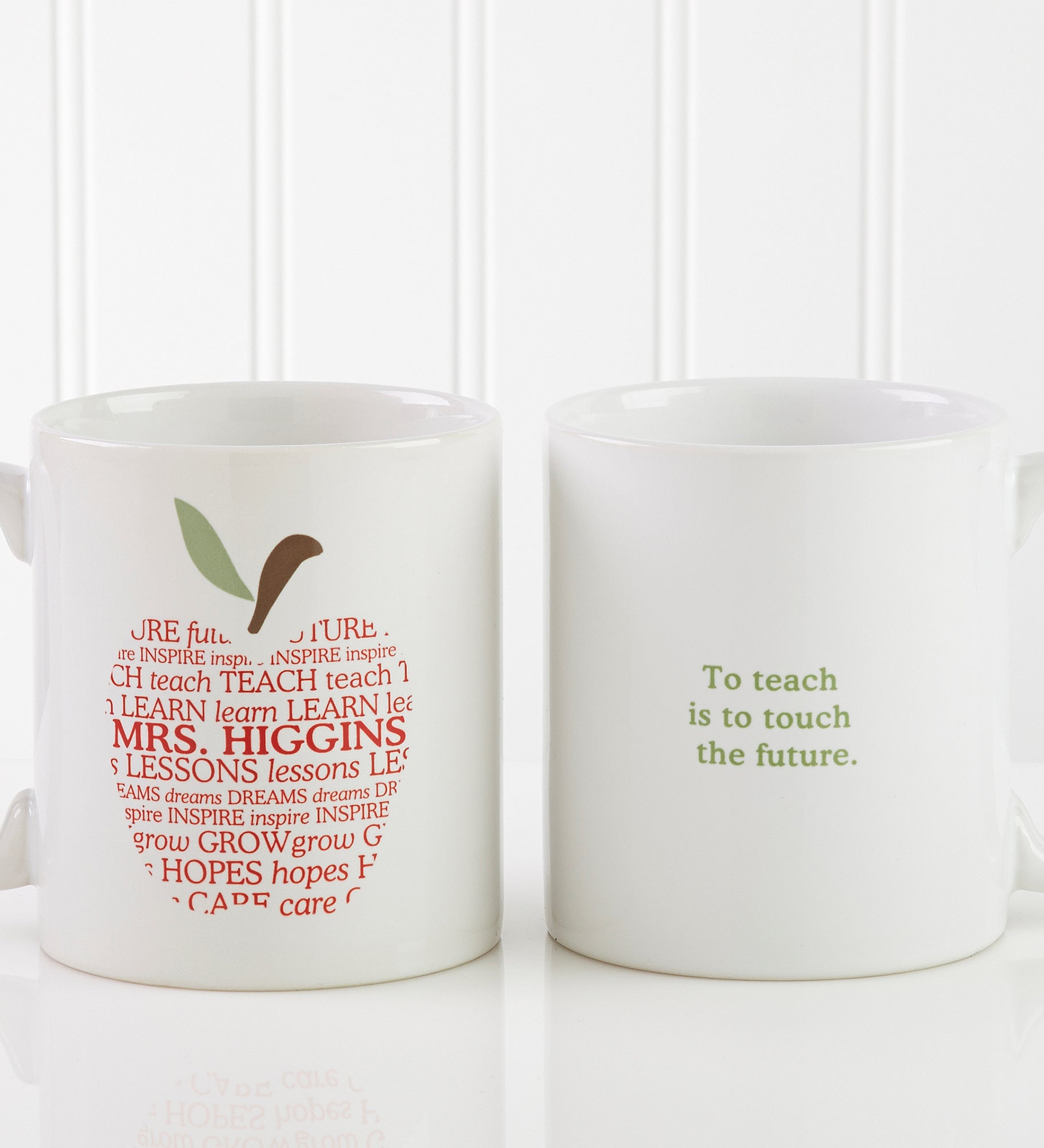 Apple Scroll Personalized Teacher Coffee Mug