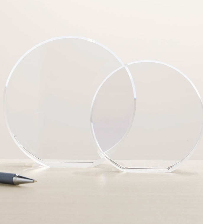 Medical Profession Round Crystal Personalized Award