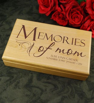 Personalized Memories of Mom Keepsake Box