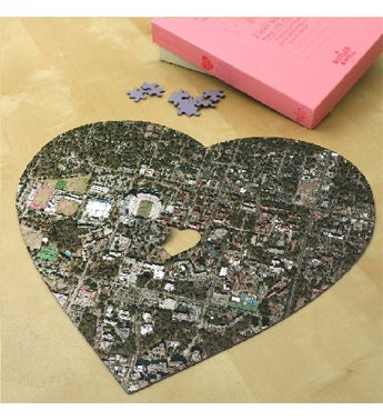 Aerial Heart Puzzle Map Jigsaw