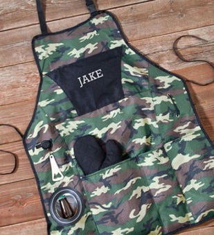 Personalized Deluxe Camouflage Grilling Apron Set