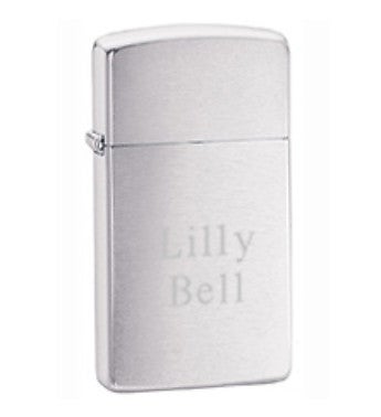Custom Brushed Slim Zippo Lighter