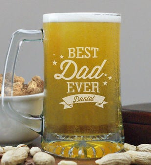 Engraved Best Dad Ever Beer Mug