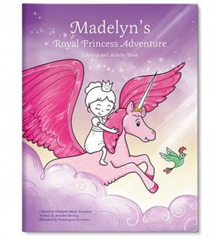 My Royal Princess Adventure Custom Coloring Book