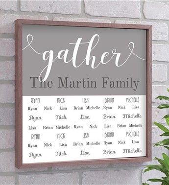 Personalized Gather Wood Pallet Sign