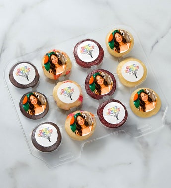 12-24 Mini Personalized Birthday Cupcakes