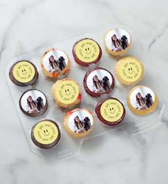 12-24 Mini Personalized Get Well Cupcakes