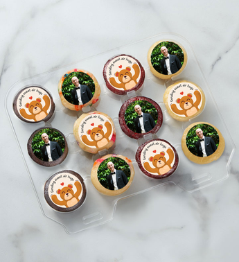 12-24 Mini Personalized Sweet Bear Air Hugs Cupcakes