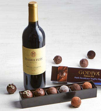 Godiva Dark Decadence Truffle Flight Box  Wine