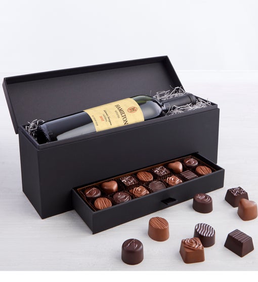Simply Chocolate Premier Collection & Wine Box
