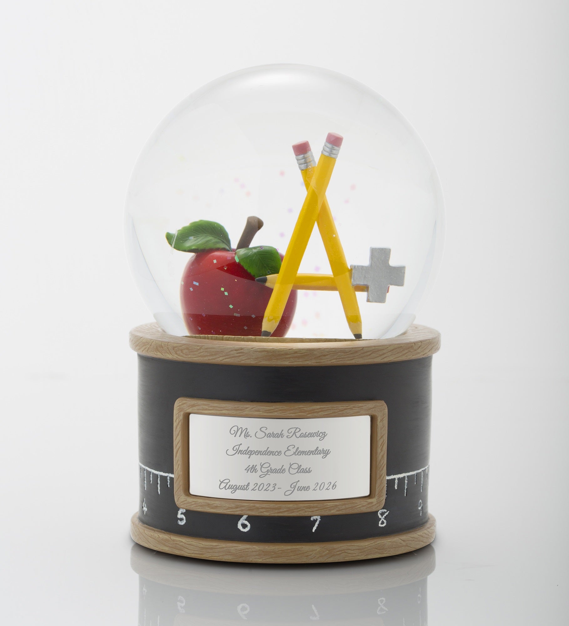 Engraved Teacher Recognition Snow Globe