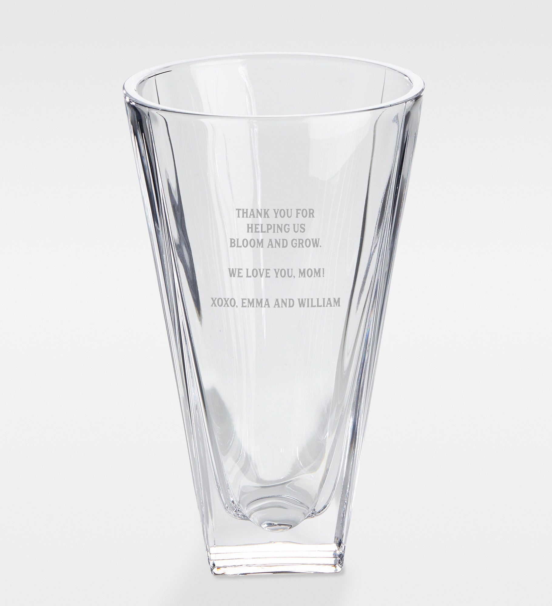  Etched Message Vase for Mom
