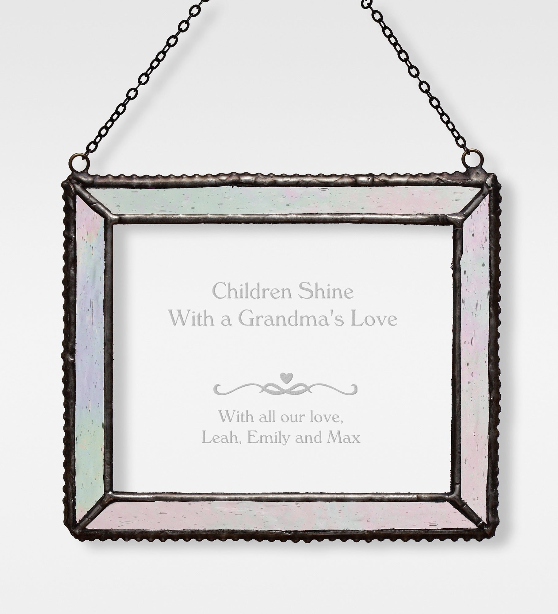 Engraved Suncatcher Message for Grandma