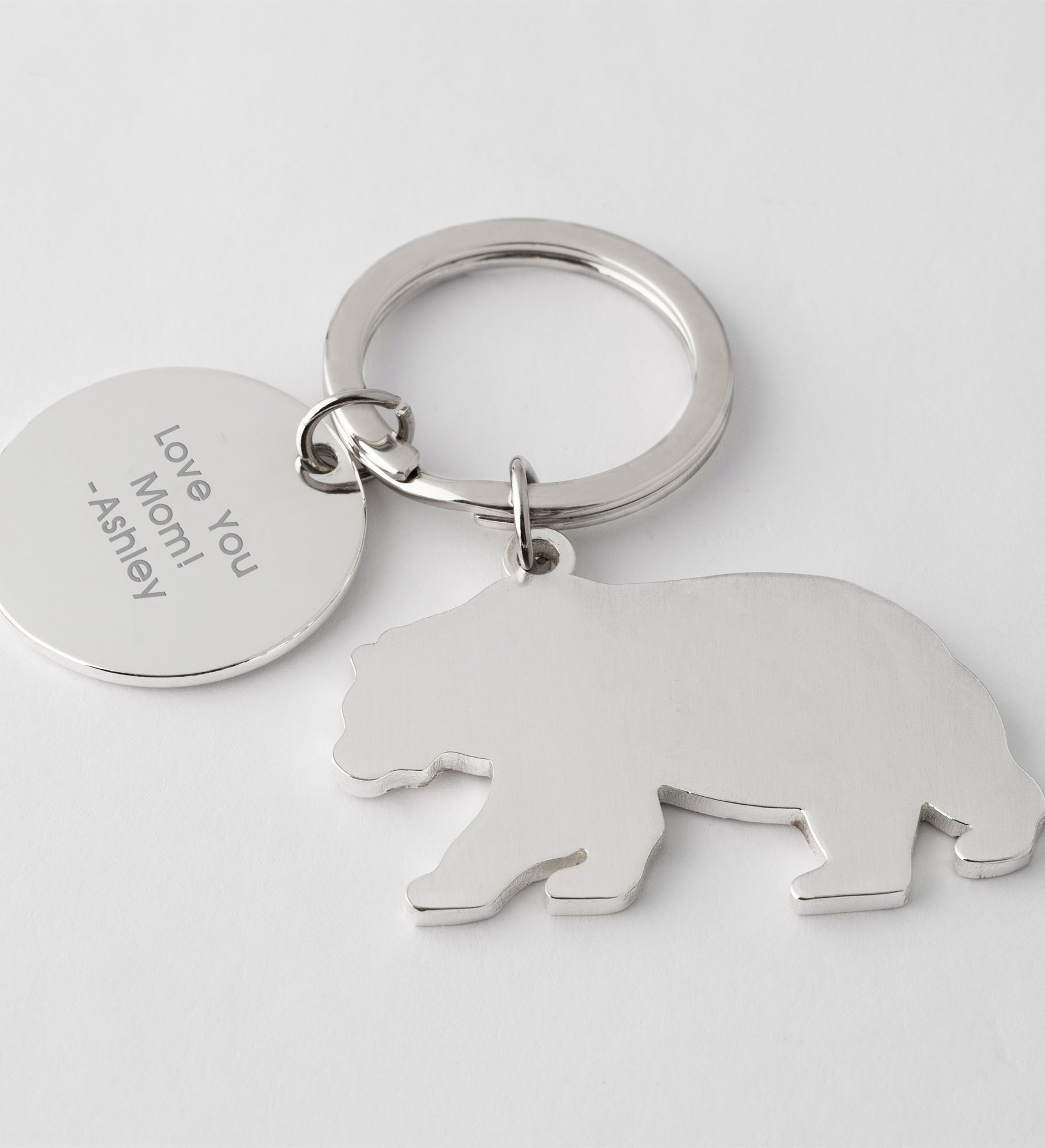 Kittenish Engraved Mama Bear Keychain for Mom