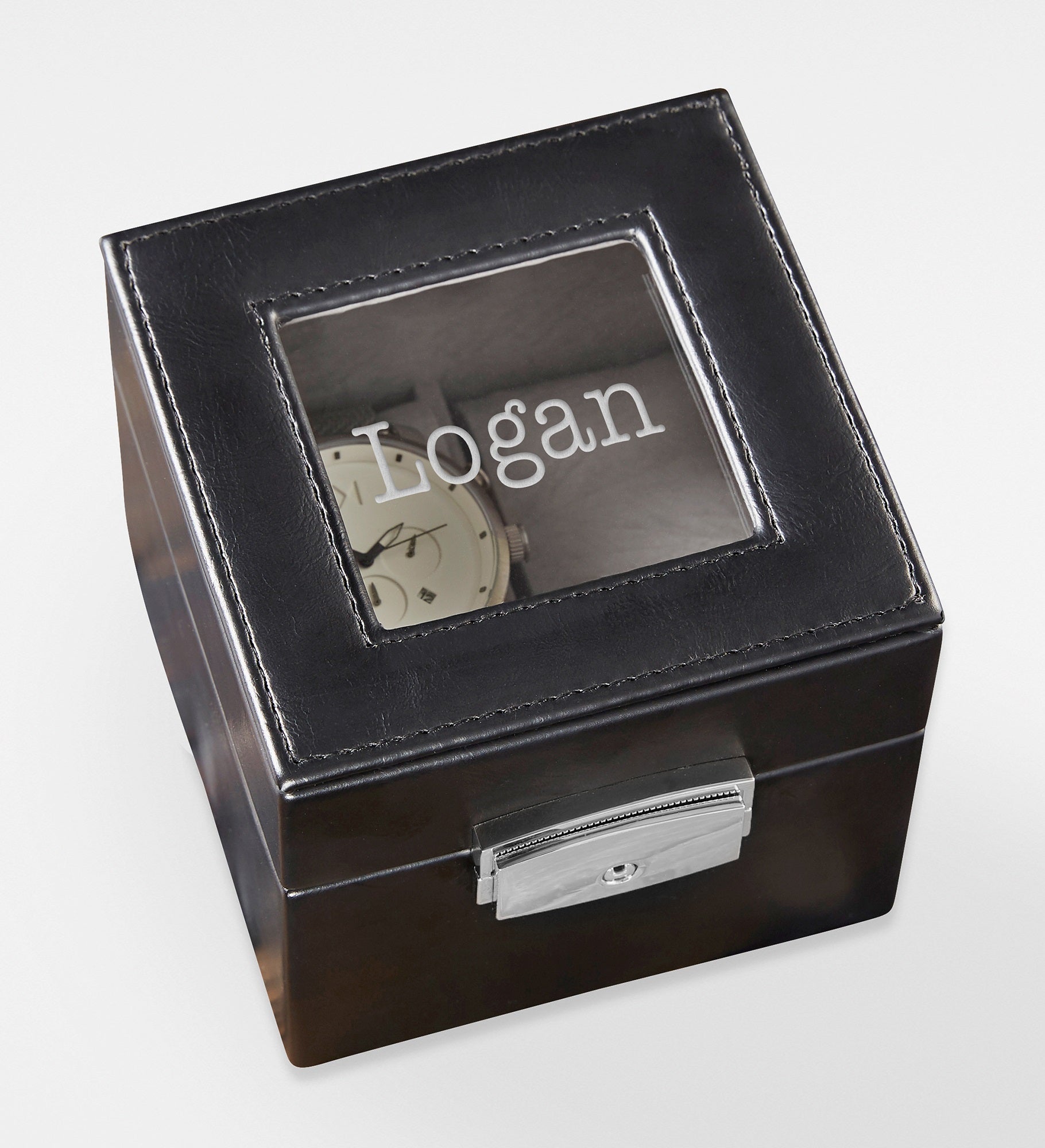Engraved Birthday Vegan Leather pc Watch Box