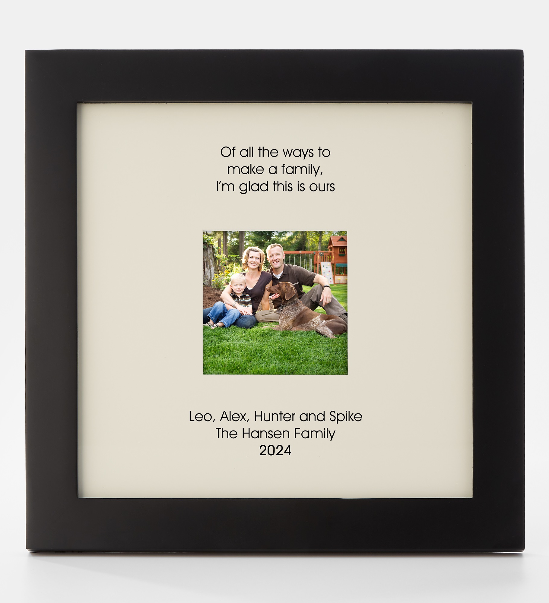  Engraved Family Gallery Square Opening Picture Frame