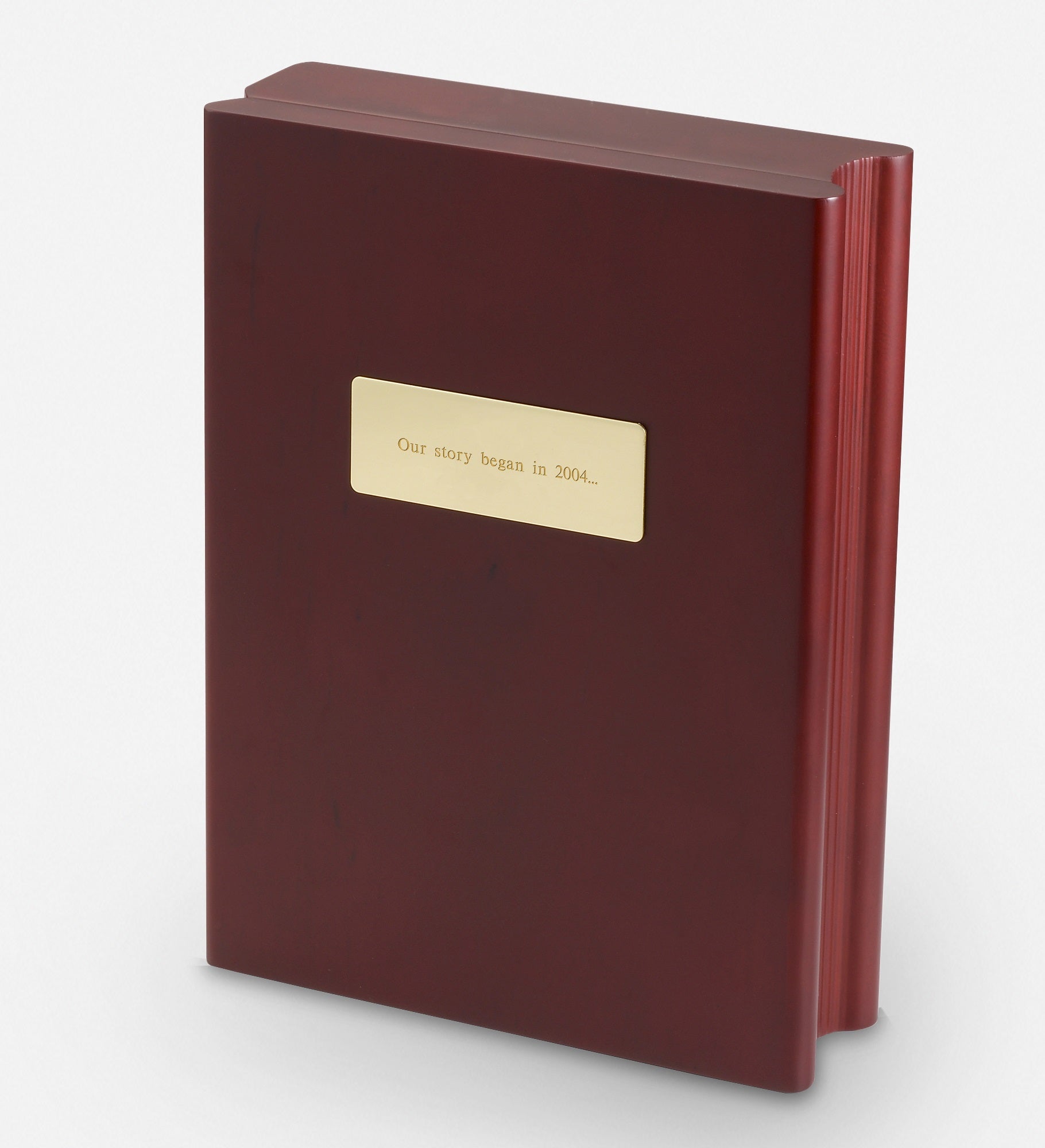 Engraved Wooden Book Frame & Clock