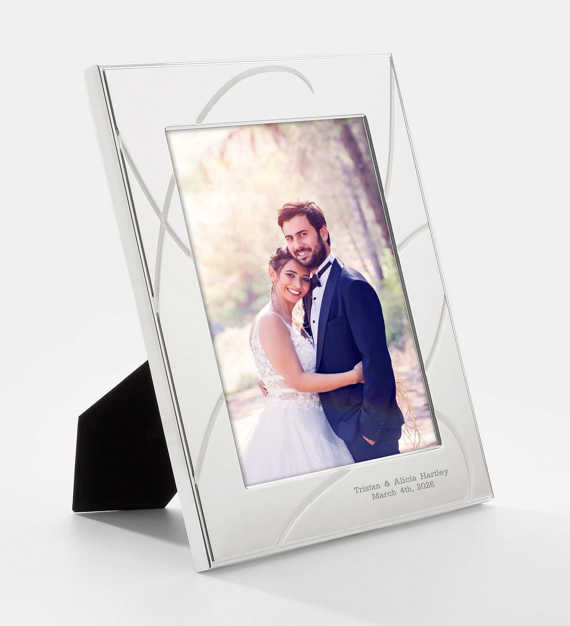 Engraved Lenox "Adorn" Wedding 8x10 Picture Frame