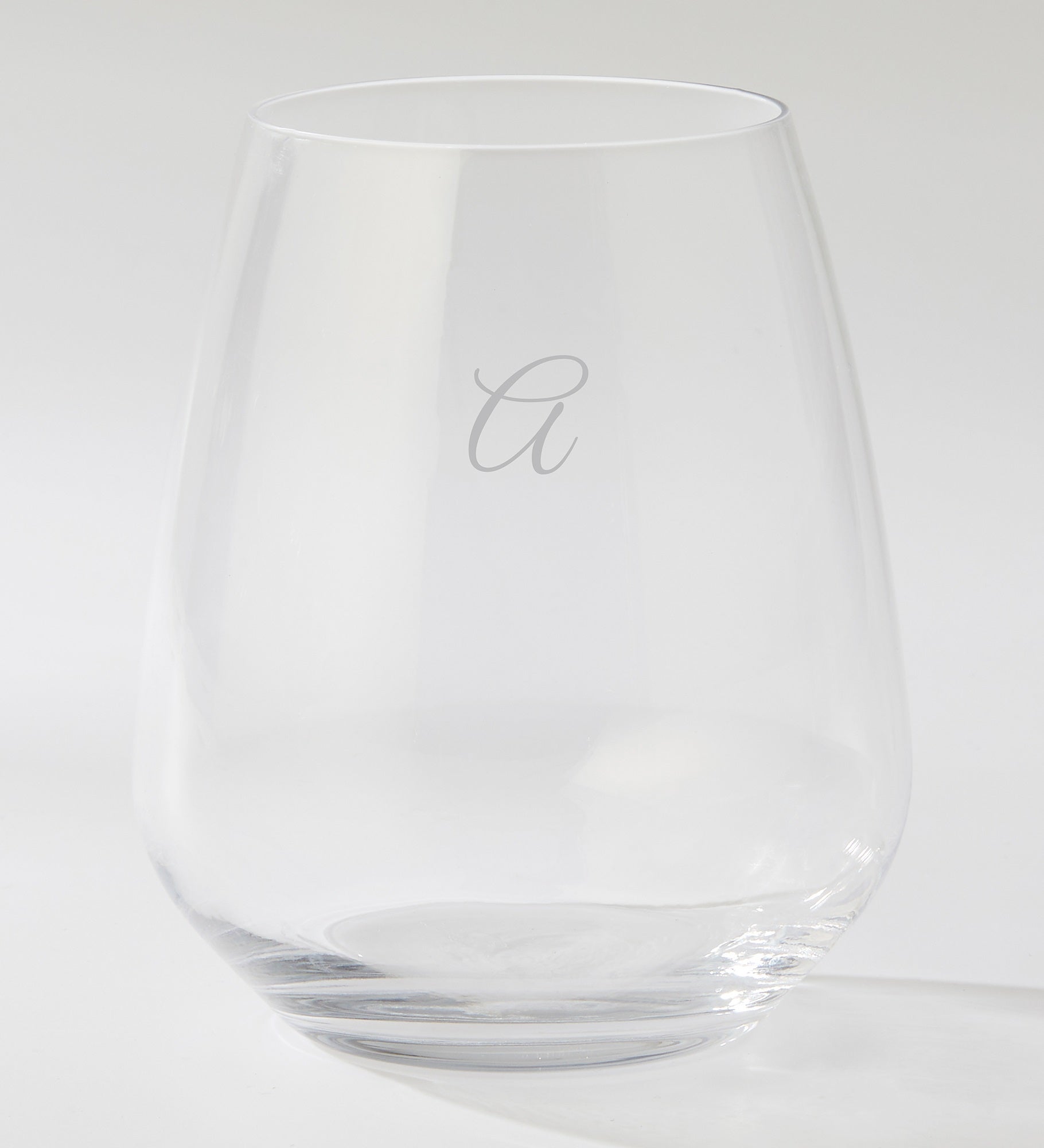  Engraved Luigi Bormioli Monogram Atelier Stemless Wine Glass