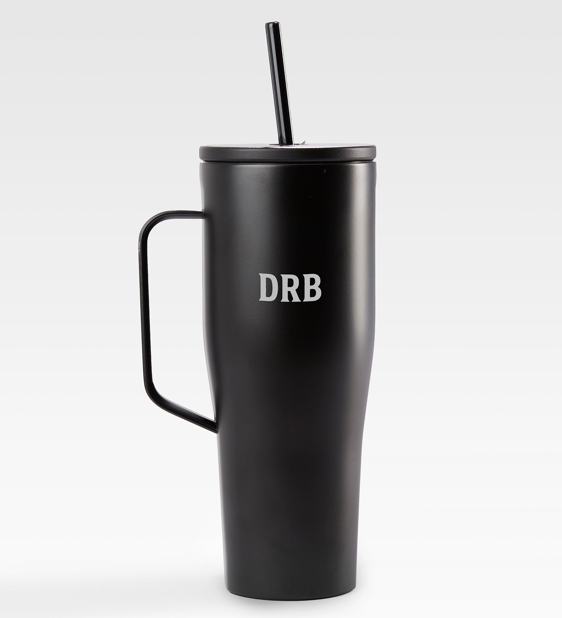 Engraved Corkcicle Monogram 30oz Cold Cup with Handle in Mattle Black