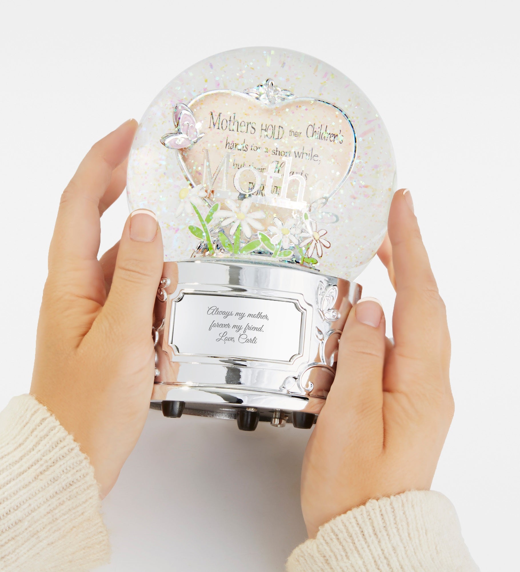 Engraved Mother's Love Snow Globe for Mom