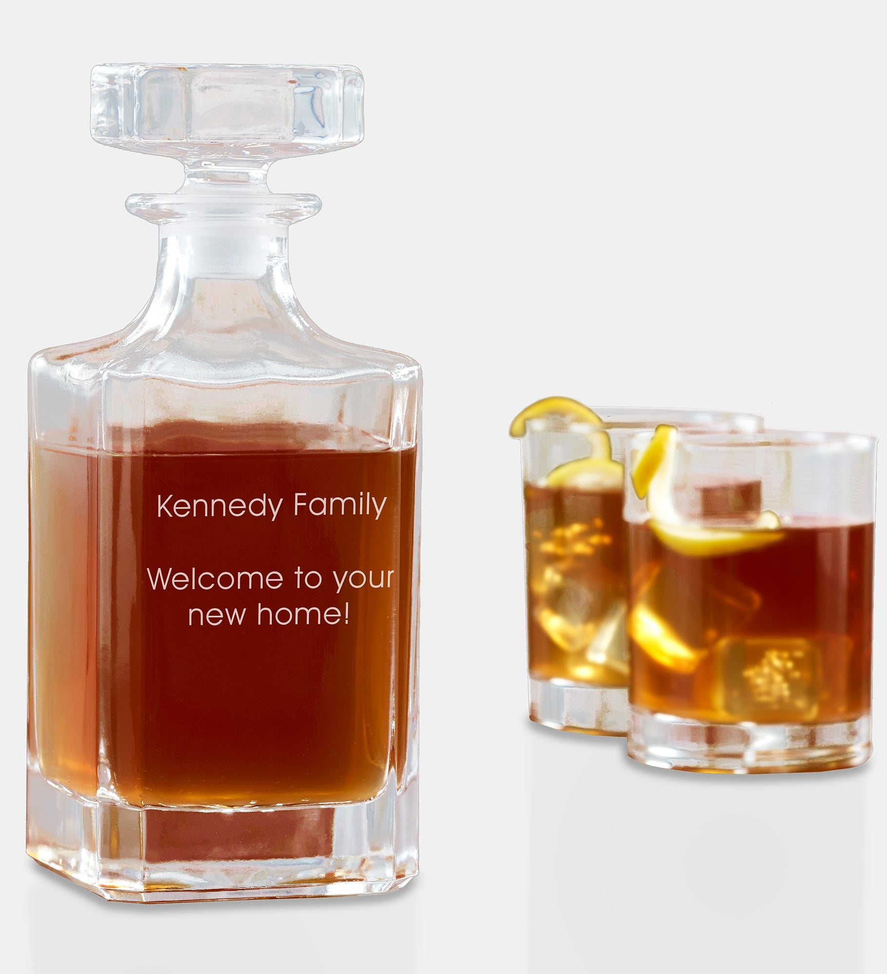 Etched Royal Faceted Decanter