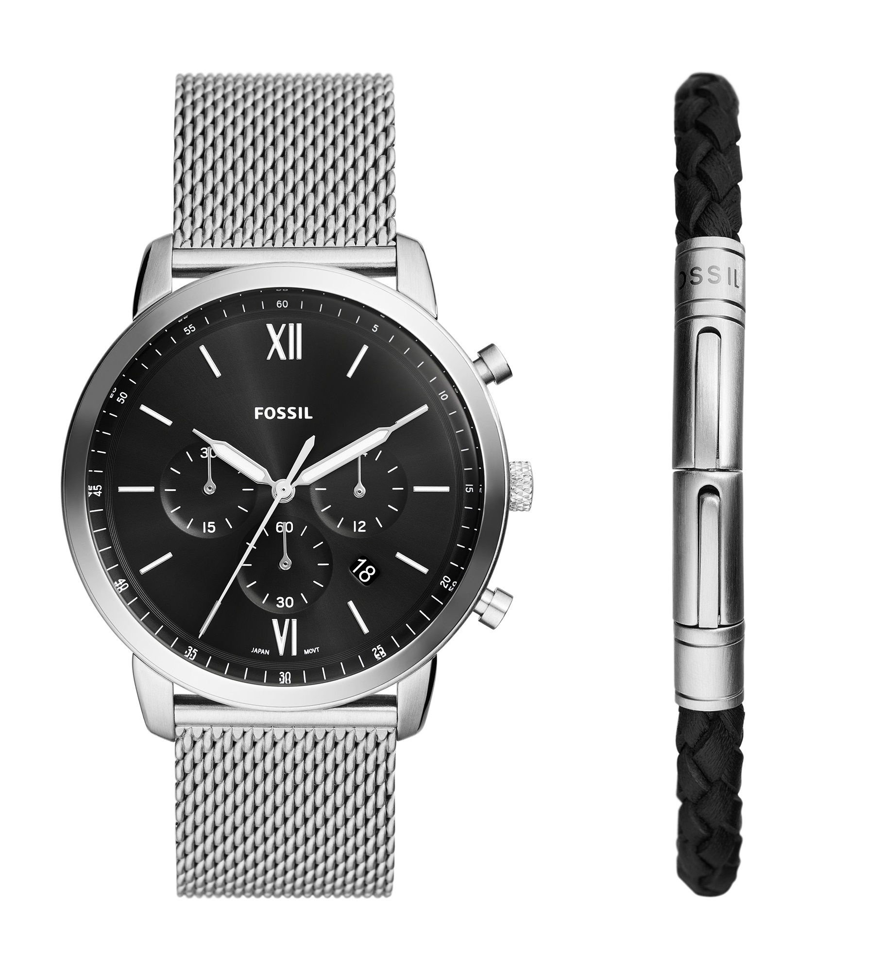  Engraved Fossil Neutra Chronograph and Bracelet Gift Set