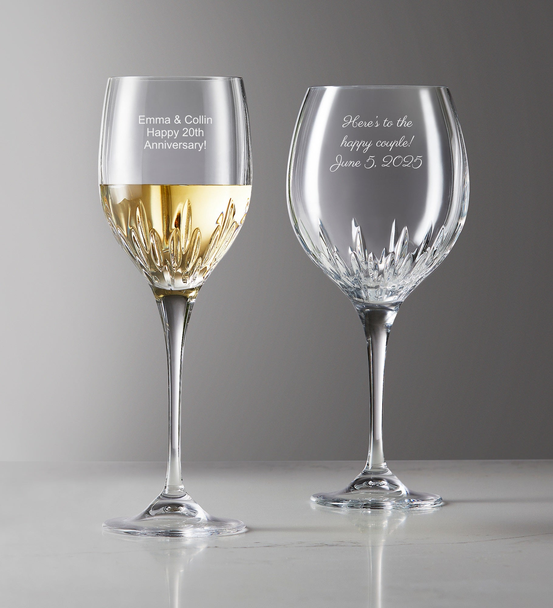Engraved Vera Wang Duchess Red Wine Pair