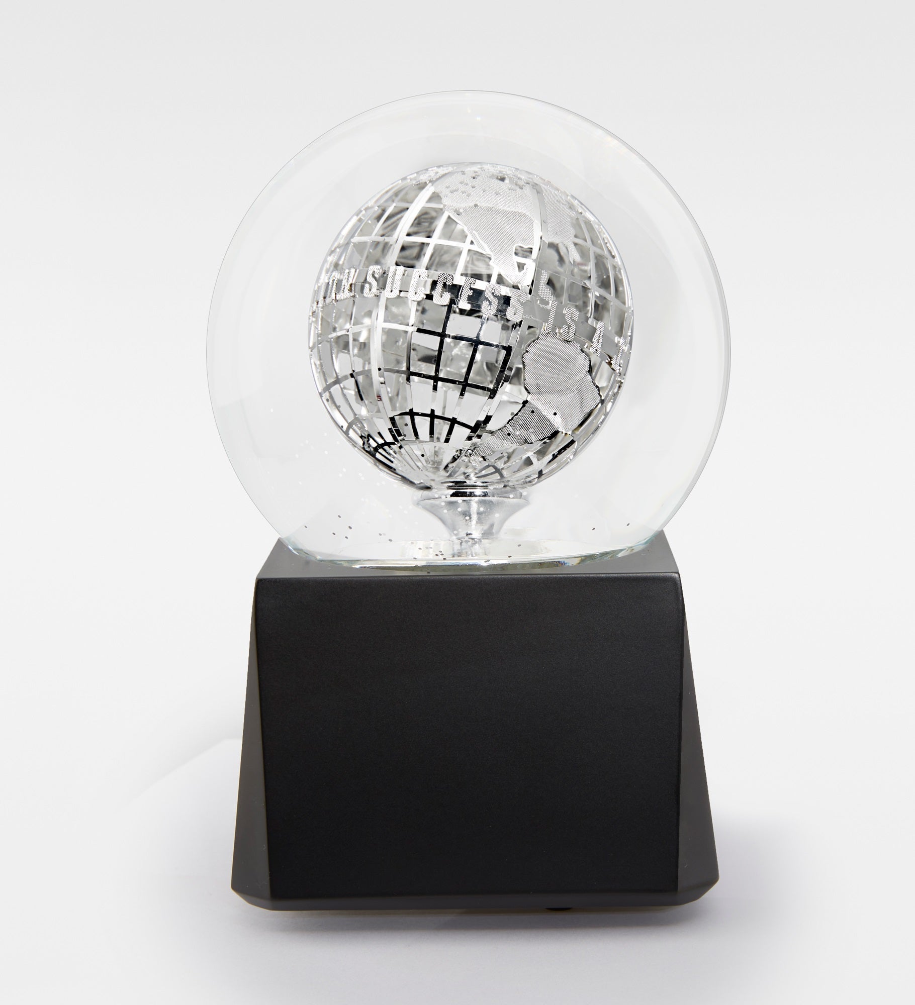Engraved Success Is A Journey Spinning Musical Snow Globe