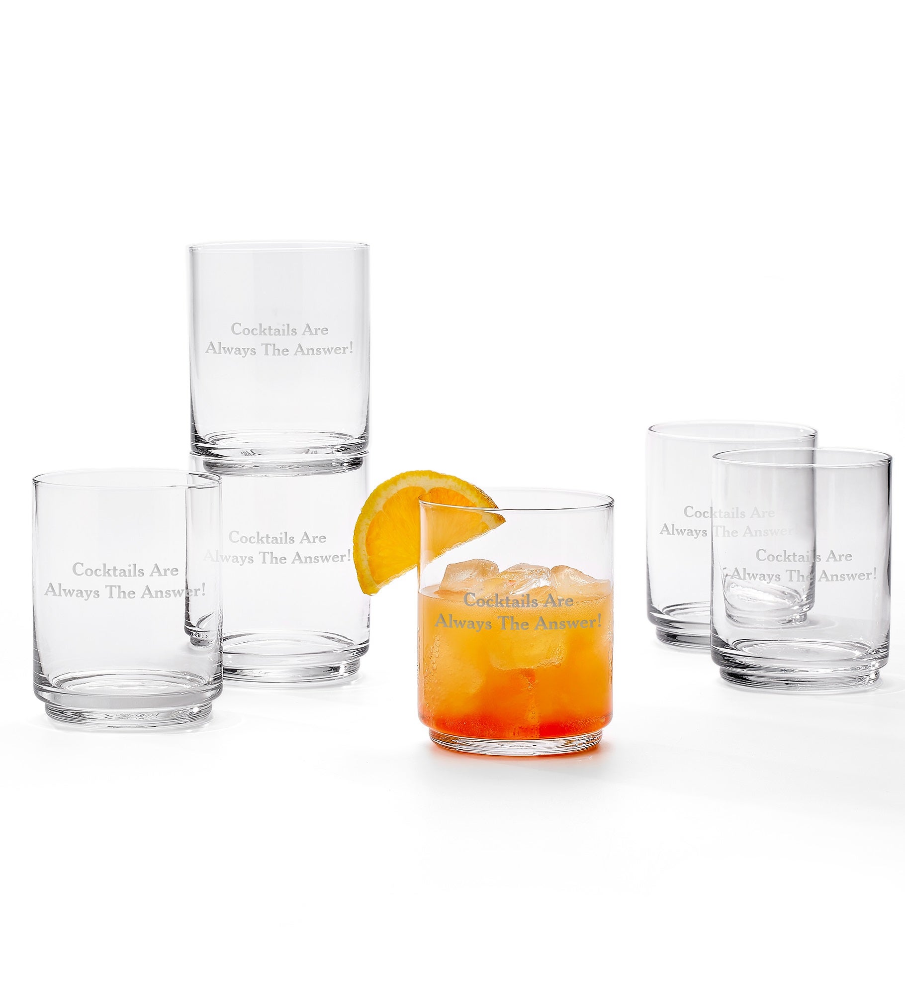 Etched Lenox Tuscany Tall Stacking Glass Set