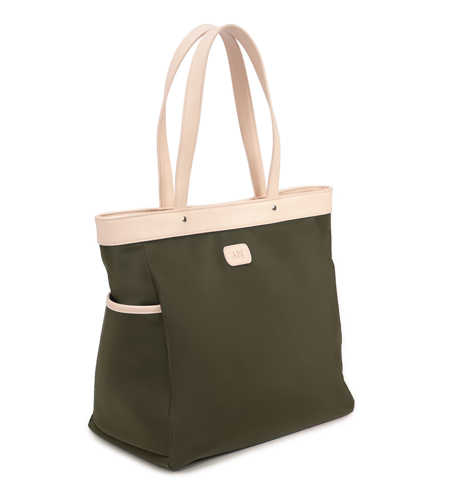 Debossed Green Nylon Tote