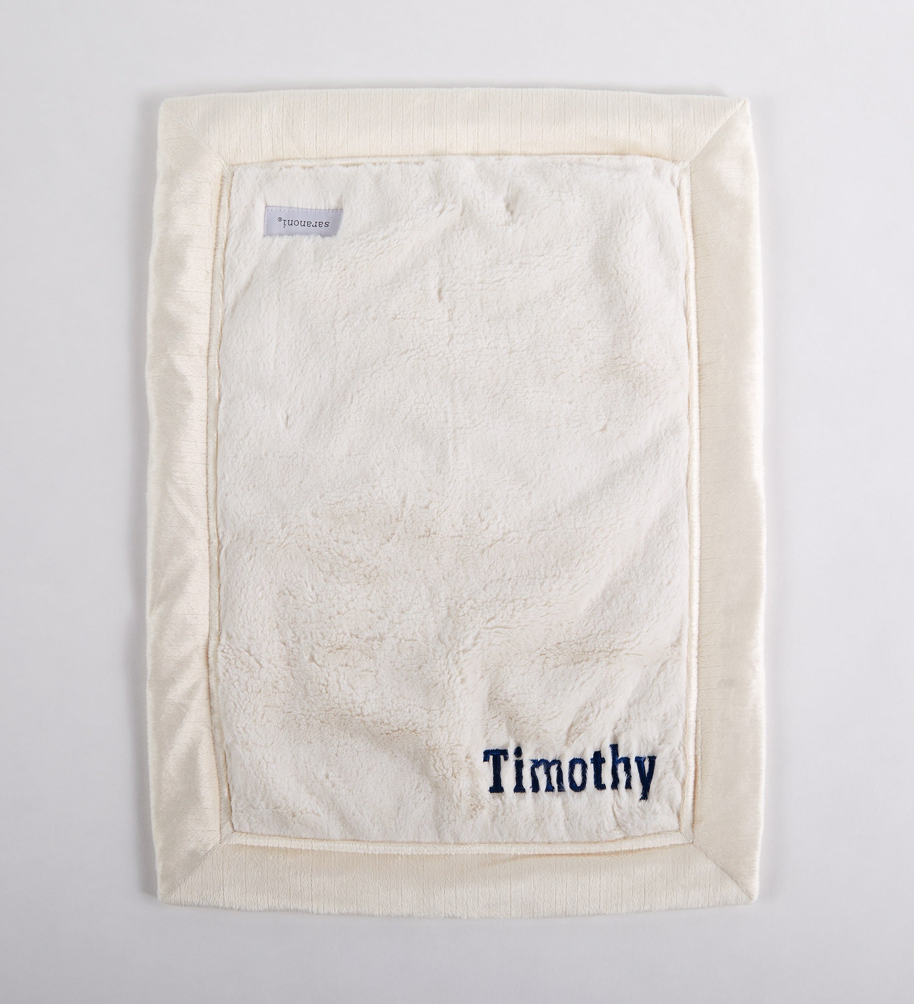 Embroidered Mini Blanket 15x20" in Natural